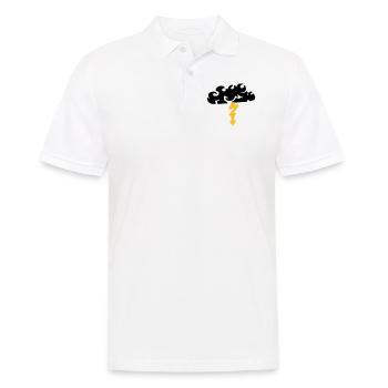 Lightning from a cloud / thunderstorm & lightning - Men's Polo Shirt - white - Front - Kai (181cm)
