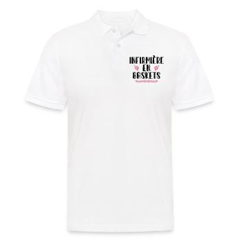 Infirmière En Baskets Humour Hôpital Basket - Polo Homme - blanc - Devant - Kai (181cm)