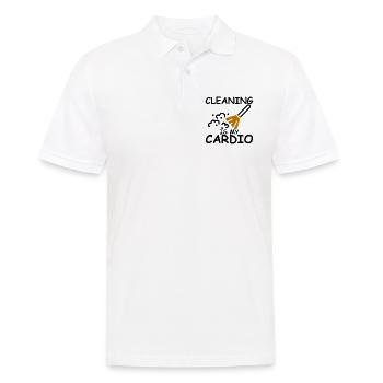 Cleaning Is My Cardio - Men's Polo Shirt - white - Front - Kai (181cm)