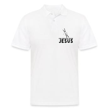 I'm Sticking With Jesus - Men's Polo Shirt - white - Front - Kai (181cm)