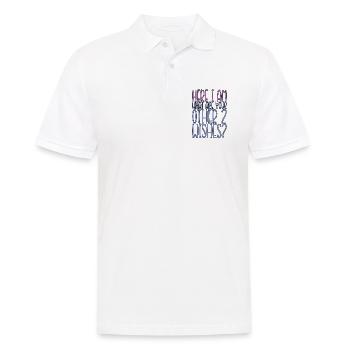 Me voici, quels sont vos 2 autres souhaits 2 - Polo Homme - blanc - Devant - Kai (181cm)