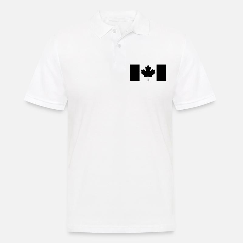 Maple Maple Leaf Canada Flag - Men's Polo Shirt - white