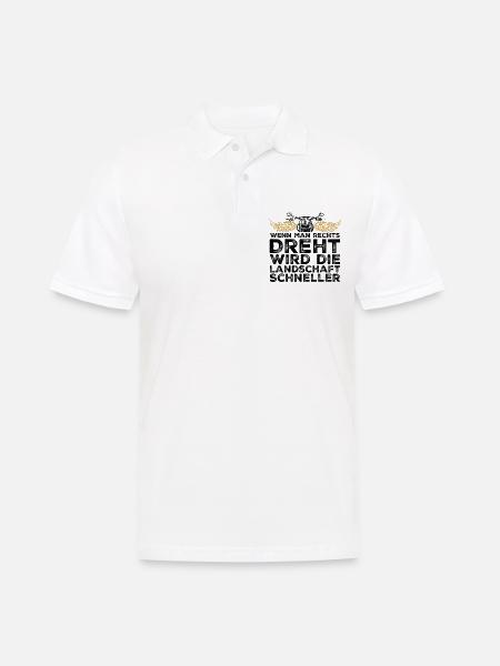 Motorrad Motorradfahrer Spruch Drehen - Männer Poloshirt - Weiß
