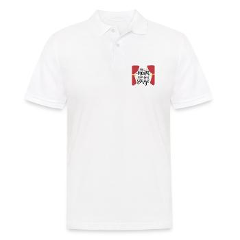 My heart is on that stage - Men's Polo Shirt - white - Front - Kai (181cm)