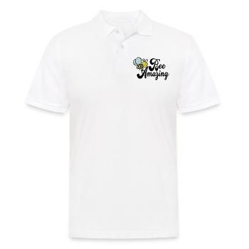 Bee Amazing Bee Animals Beekeeper Beekeeping Gift - Men's Polo Shirt - white - Front - Kai (181cm)