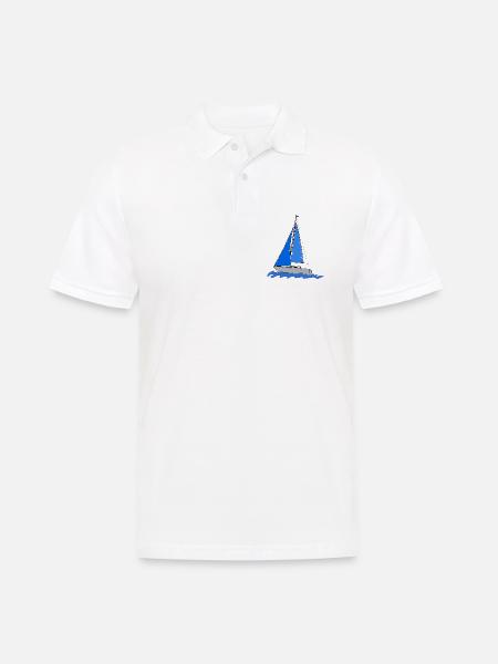 jacht segeln - Männer Poloshirt - Weiß