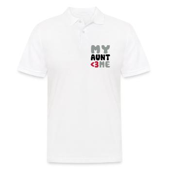 My aunt loves me - Ma tante m'aime - Polo Homme - blanc - Devant - Kai (181cm)