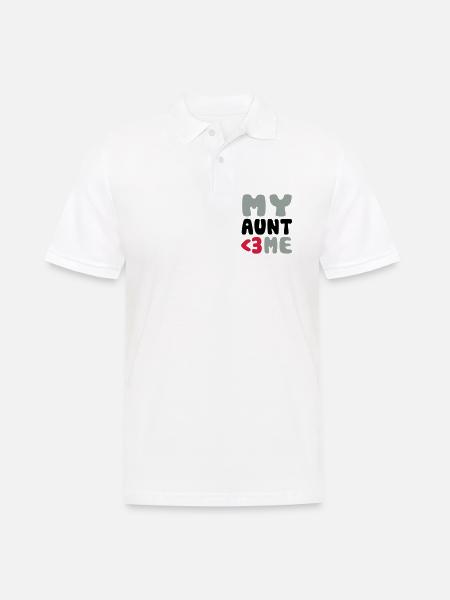 My aunt loves me - Men's Polo Shirt - white