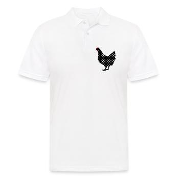 Chicken hen spotted - Men's Polo Shirt - white - Front - Kai (181cm)