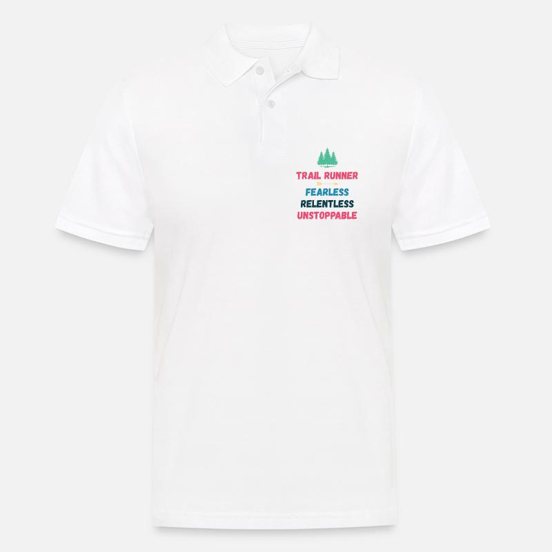 Trail Runner - Intrépide. Implacable. Imparable. - Polo Homme - blanc