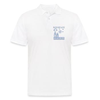 HOSSEGOR Coastal Surf Scene - Men's Polo Shirt - white - Front - Kai (181cm)