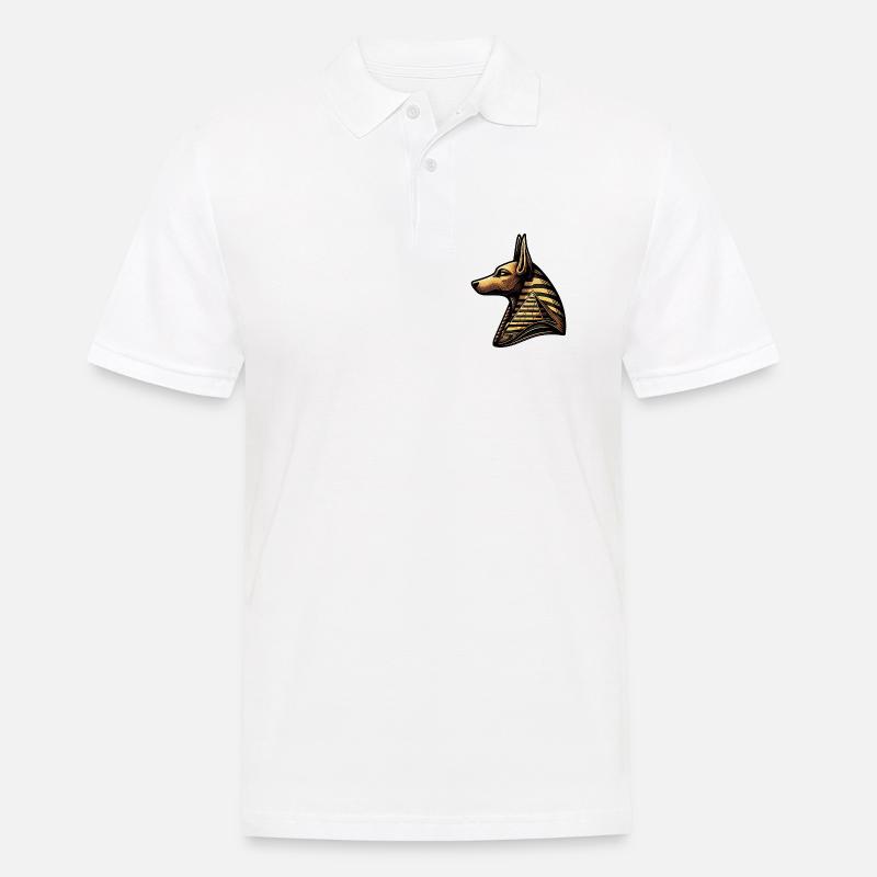 Anubis | Wächter der Gräber Ägypten - Männer Poloshirt - Weiß