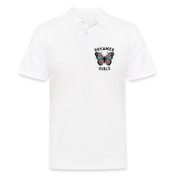 Heller bunter Schmetterling - Männer Poloshirt - Weiß - Vorne - Kai (181cm)