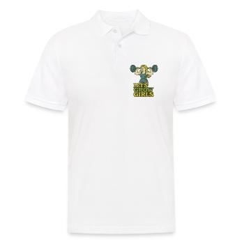 Lets Grow Girls Weightlifting - Men's Polo Shirt - white - Front - Kai (181cm)