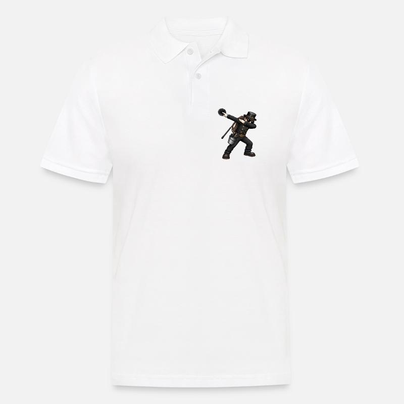 Dabbing Schornsteinfeger - Männer Poloshirt - Weiß