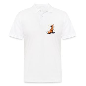 Fuchs und Sterne - Männer Poloshirt - Weiß - Vorne - Kai (181cm)