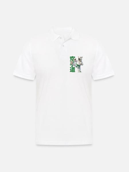 Karate Eisbär - Männer Poloshirt - Weiß