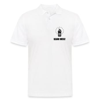 Kann Weg! (Gegen Rechts, Nie Wieder, Politik / B) - Männer Poloshirt - Weiß - Vorne - Kai (181cm)