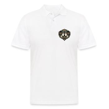 Reflective Art Deco Mask Illustration - Men's Polo Shirt - white - Front - Kai (181cm)