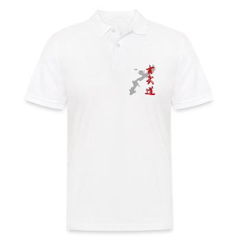 Okinawa - Kobudo - Kanji - Männer Poloshirt - Weiß - Vorne - Kai (181cm)