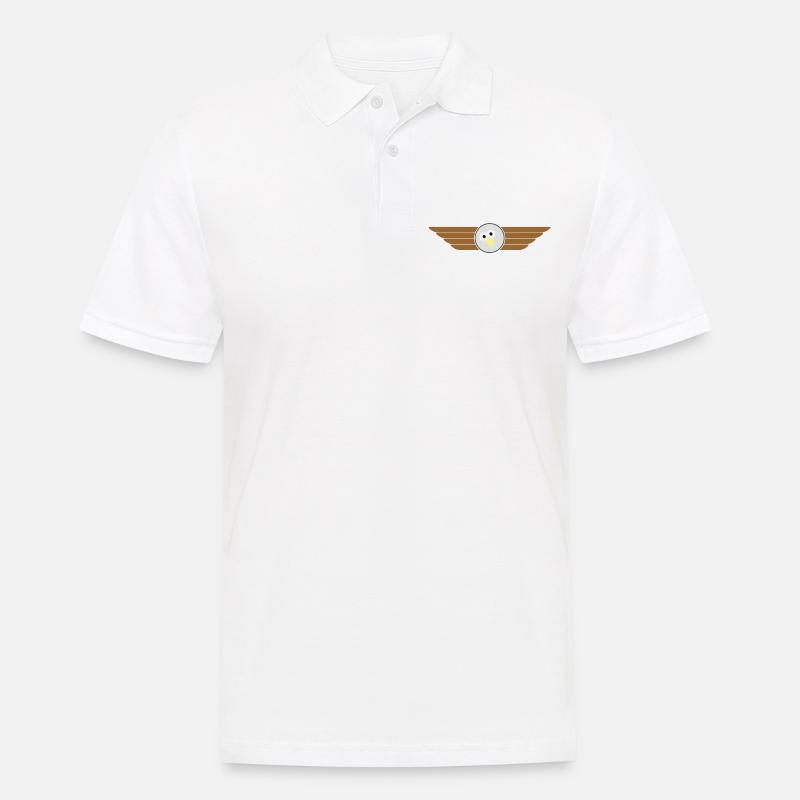 Vogel Flugabzeichen - Männer Poloshirt - Weiß
