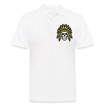 Crâne de chef indien apache - Polo Homme - blanc - Devant - Kai (181cm)