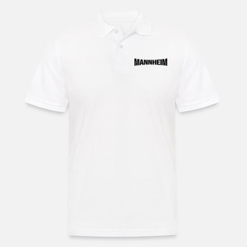 Mannheim - Männer Poloshirt - Weiß
