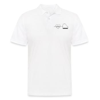 Klavier Piano Herzschlag - Männer Poloshirt - Weiß - Vorne - Kai (181cm)