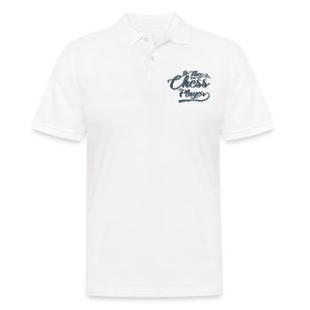 The chess player - Men's Polo Shirt - white - Front - Kai (181cm)