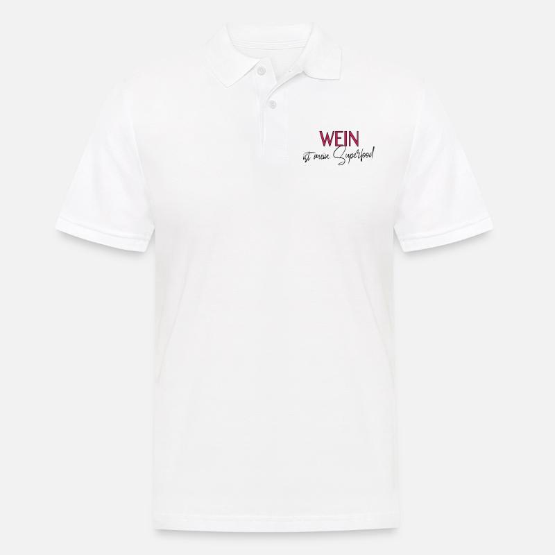 cooler Wein Spruch - Männer Poloshirt - Weiß