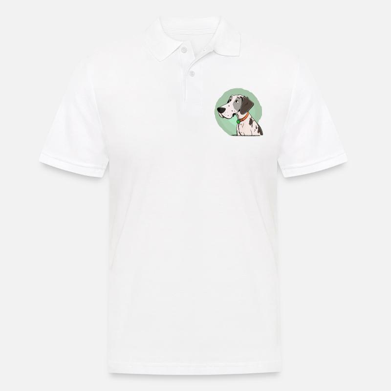 Hund im comic style - Männer Poloshirt - Weiß
