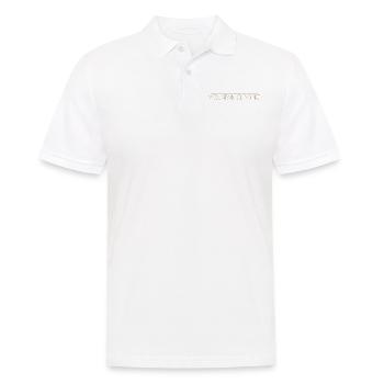 Bergsteigen Schriftzug - Männer Poloshirt - Weiß - Vorne - Kai (181cm)
