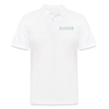 Wandern Schriftzug - Männer Poloshirt - Weiß - Vorne - Kai (181cm)