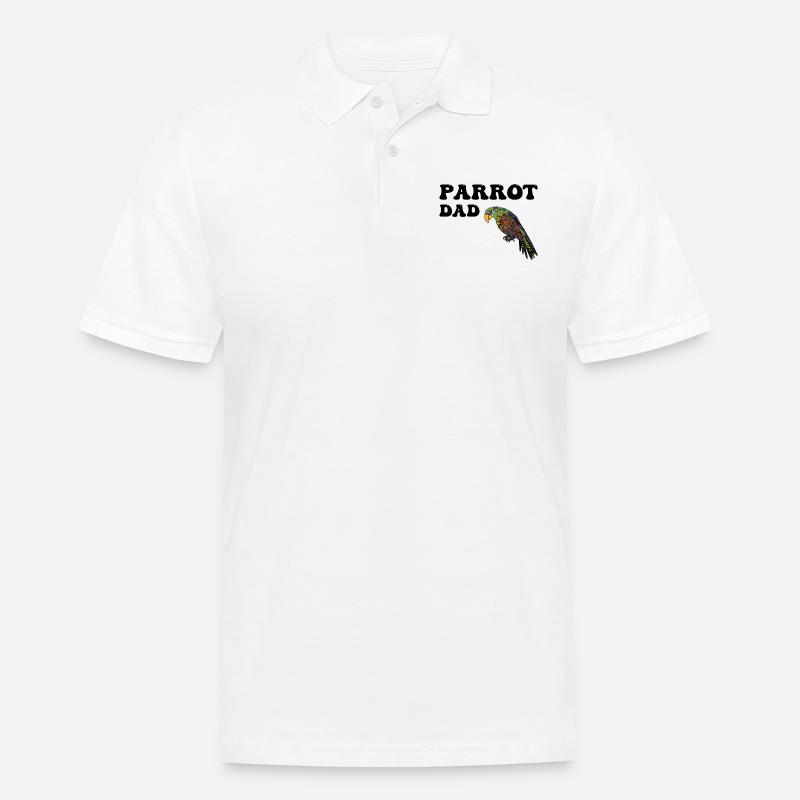 Papageien Papa - Männer Poloshirt - Weiß