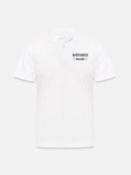 Bus Herzschlag - Männer Poloshirt - Weiß