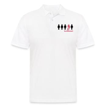 être différent! - être différent (sorcière) - Polo Homme - blanc - Devant - Kai (181cm)