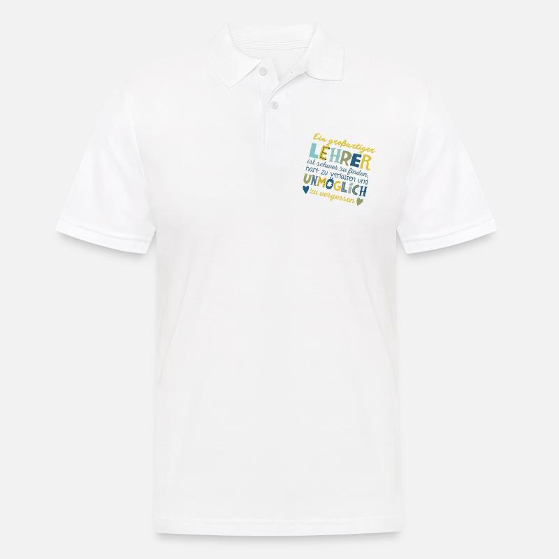 Großartiger Lehrer - Männer Poloshirt - Weiß
