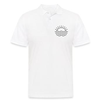 Sommer Sonnenuntergang Meer - Männer Poloshirt - Weiß - Vorne - Kai (181cm)