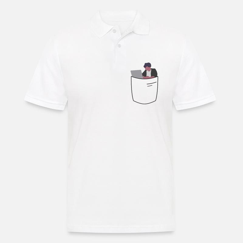 Programmierer in der Brusttasche - Männer Poloshirt - Weiß