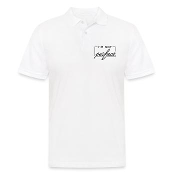 I m not perfect - Männer Poloshirt - Weiß - Vorne - Kai (181cm)