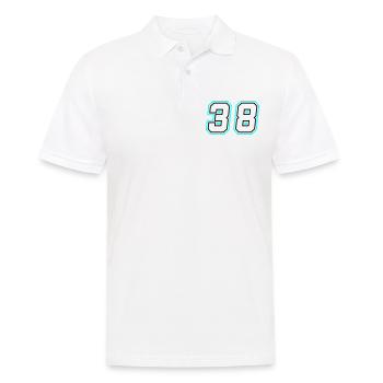 38 number symbol - Men's Polo Shirt - white - Front - Kai (181cm)