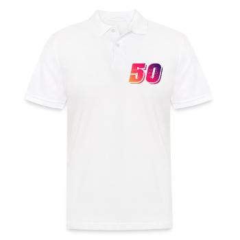 50 number symbol - Men's Polo Shirt - white - Front - Kai (181cm)