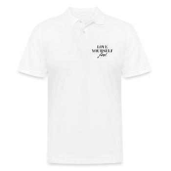 Love yourself first - Men's Polo Shirt - white - Front - Kai (181cm)