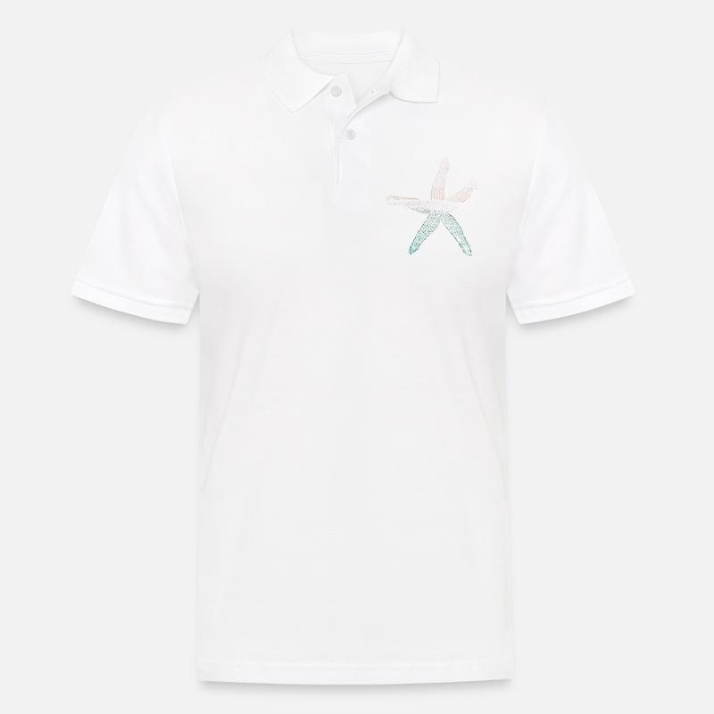 Seestern - Männer Poloshirt - Weiß