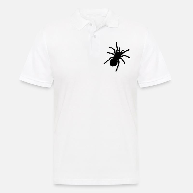 spinne silhouette - Männer Poloshirt - Weiß