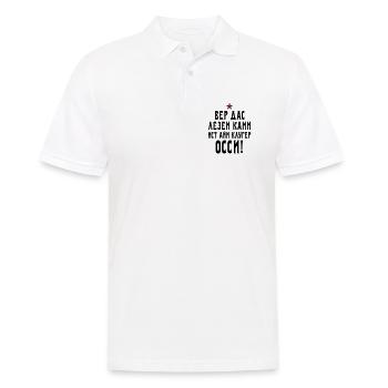 133 Wer das lesen kann ist ein kluger Ossi Stern - Männer Poloshirt - Weiß - Vorne - Kai (181cm)