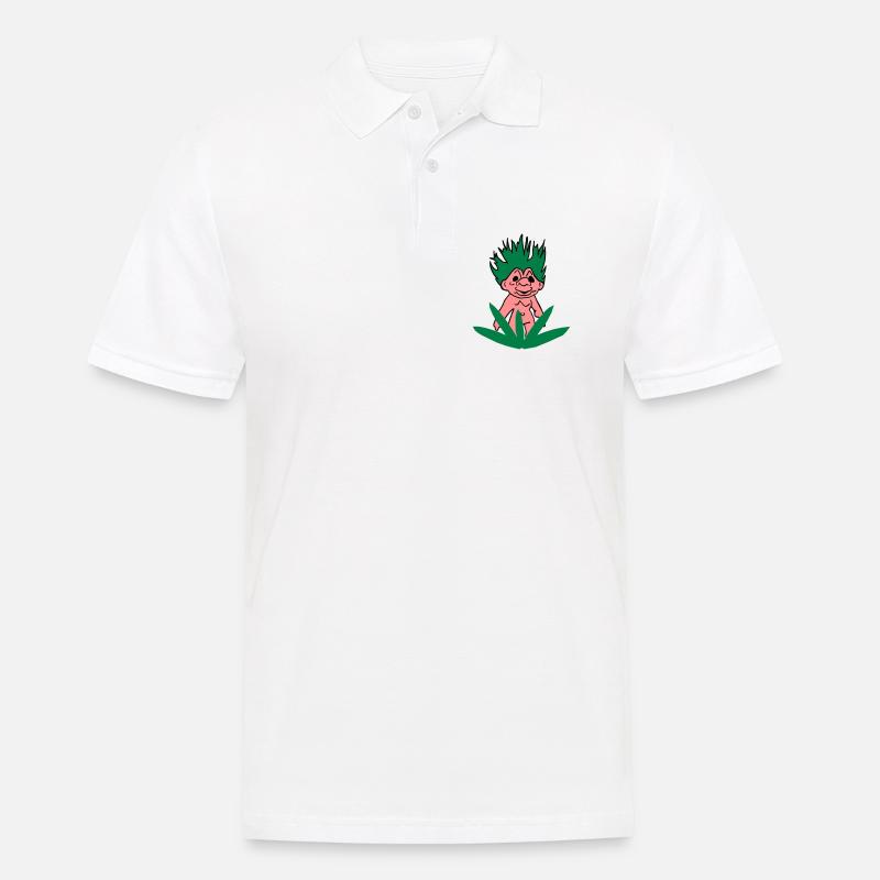 Troll Dich raus! - Männer Poloshirt - Weiß