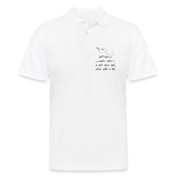 T-shirt pour les amoureux des chiens - Polo Homme - blanc - Devant - Kai (181cm)
