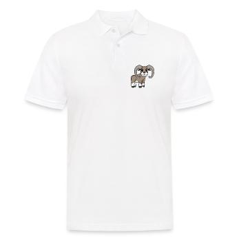 Mufflon Wildschaf - Männer Poloshirt - Weiß - Vorne - Kai (181cm)