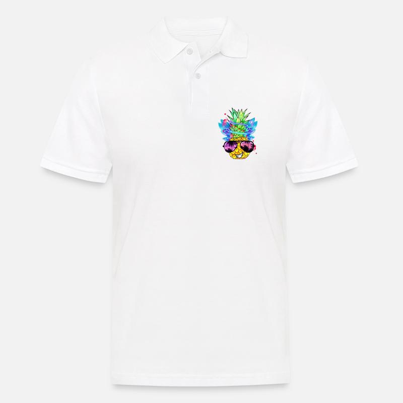 Ananas Kunst - Männer Poloshirt - Weiß
